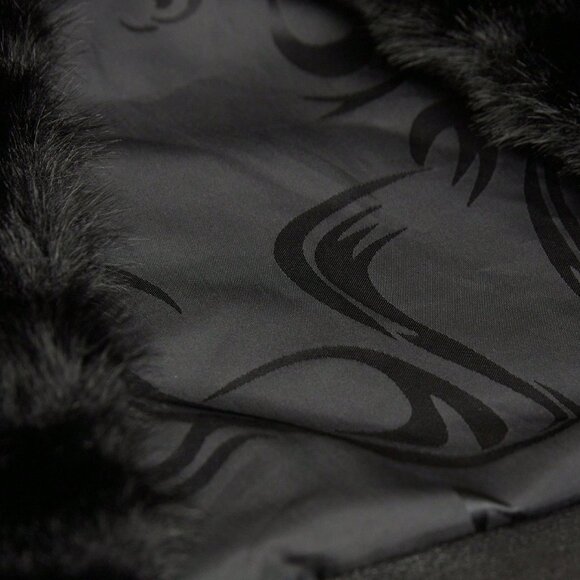 Black Casual Women's Faux Mink Long Over-The-Knee Coat - Picture 8 of 8